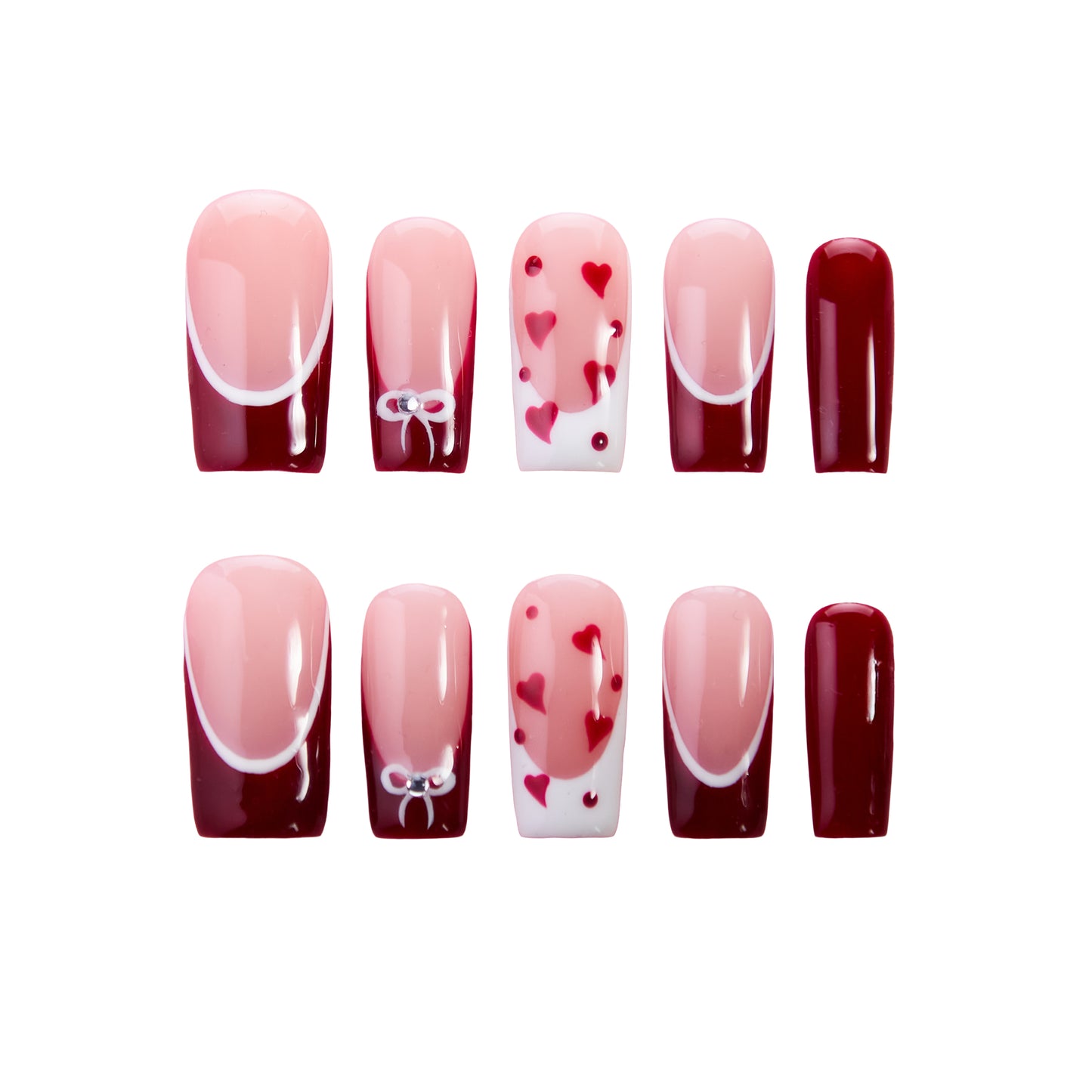 Be Mine Babe – Valentine Press-On Nails