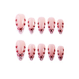 Pretty Please Valentine Press-On Nails | Red Chrome Heart Nails