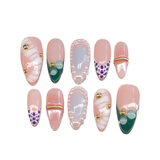 Ube Matcha Luxe - High Fashion Press On Nails