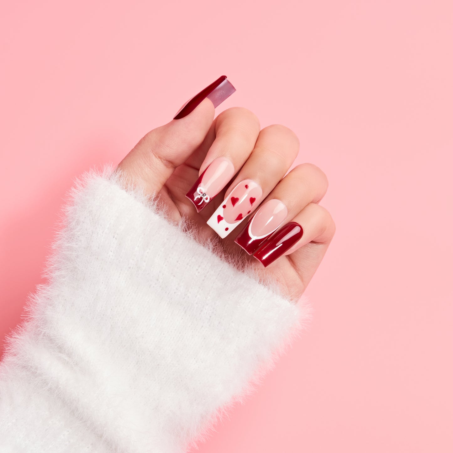 Be Mine Babe – Valentine Press-On Nails