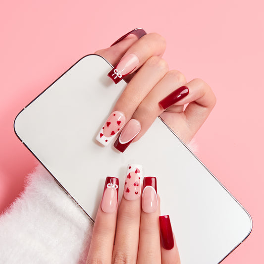 Be Mine Babe – Valentine Press-On Nails