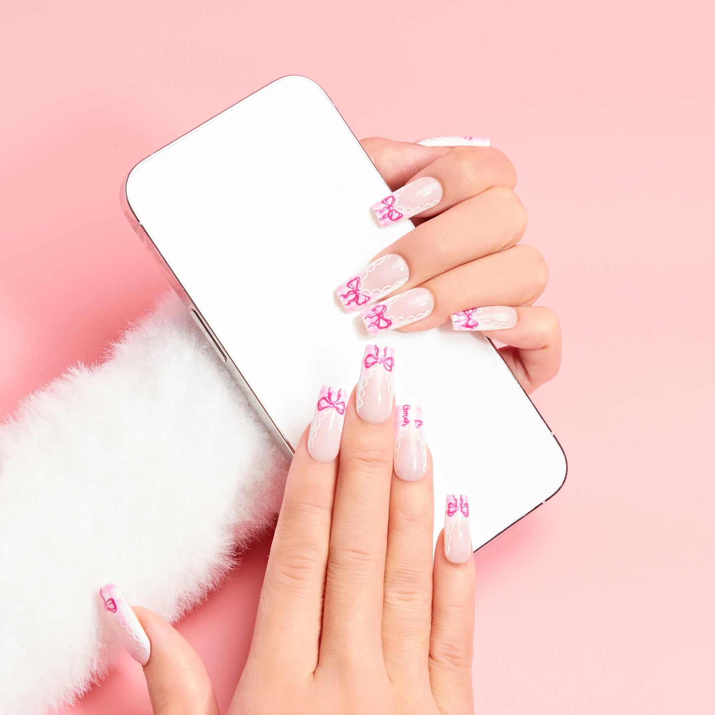 Valentine Bow Press-On Nails