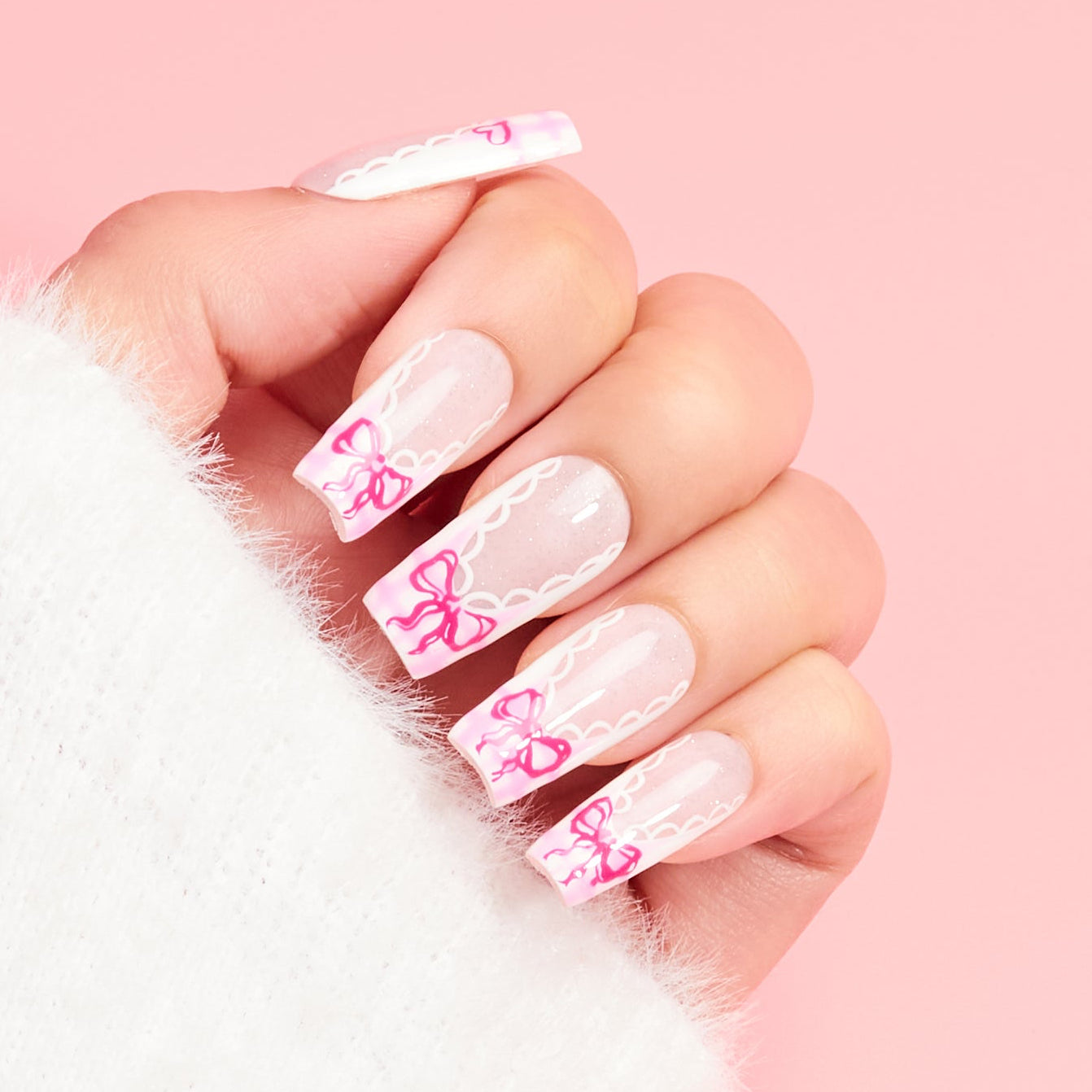 Valentine Bow Press-On Nails