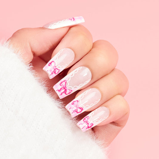 Valentine Bow Press-On Nails