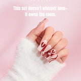 Heart Throb Valentine Press-On Nails | Pink & Red Heart Nails