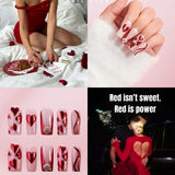 Heart Throb Valentine Press-On Nails | Pink & Red Heart Nails